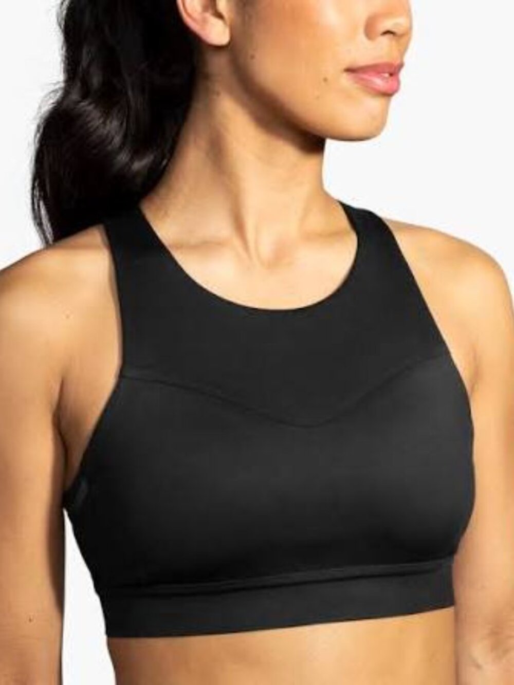 Brooks 3 Pocket Sports Bra, Size 36DD, Black New Without Tags